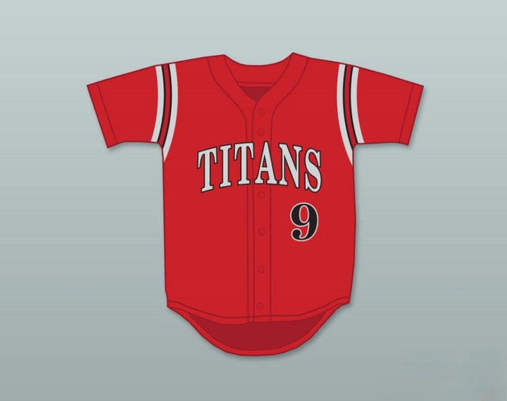 Custom Any Name Number JT REALMUTO 9 CARL ALBERT HIGH SCHOOL  RED BASEBALL JERSEY 2 Top Stitched S-6XL
