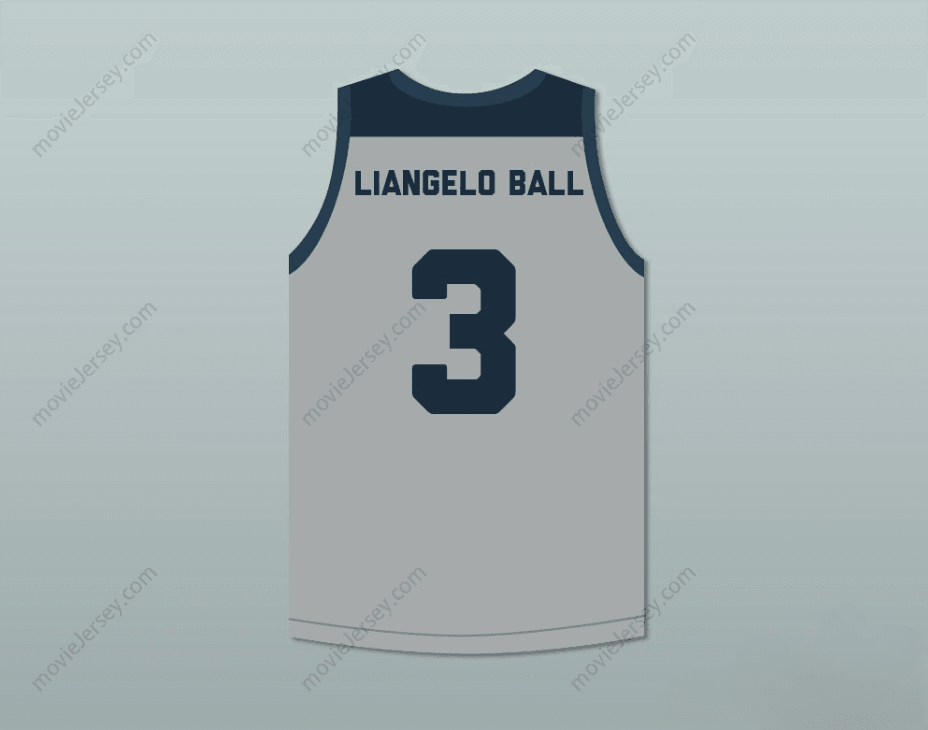 CUSTOM ANY Name Number LIANGELO BALL 3   HUSKIES GRAY BASKETBALL JERSEY Top Stitched S-6XL