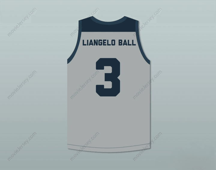CUSTOM ANY Name Number LIANGELO BALL 3   HUSKIES GRAY BASKETBALL JERSEY Top Stitched S-6XL