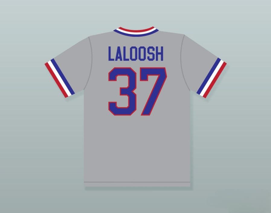 Custom Any Name Number EBBY CALVIN 'NUKE' LALOOSH 37 BULL  GRAY BASEBALL JERSEY Top Stitched S-6XL