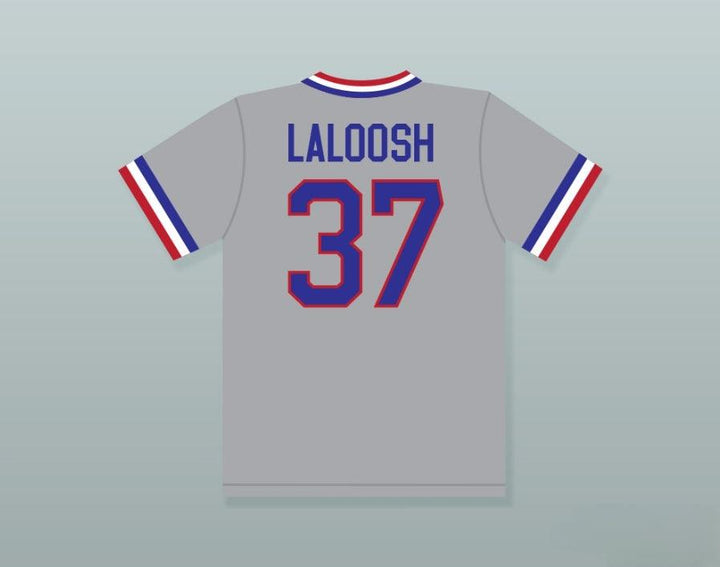 Custom Any Name Number EBBY CALVIN 'NUKE' LALOOSH 37 BULL  GRAY BASEBALL JERSEY Top Stitched S-6XL