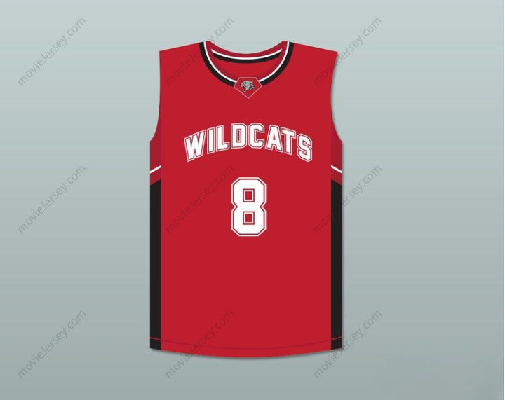 CUSTOM ANY Name Number CHAD DANFORTH 8 EAST HIGH SCHOOL WILDCATS RED BASKETBALL JERSEY Top Stitched S-6XL