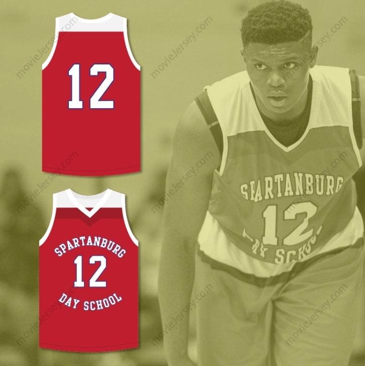 CUSTOM ANY Name Number ZION WILLIAMSON 12  DAY SCHOOL GRIFFINS RED BASKETBALL JERSEY 1 Top Stitched S-6XL