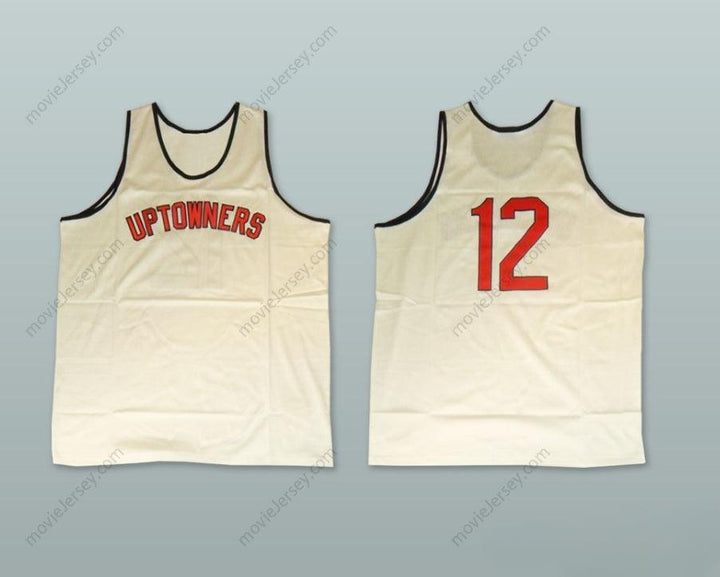 CUSTOM ANY Name Number 1973 RUCKER PARK UPTOWNERS 12 WHITE BASKETBALL JERSEY Top Stitched S-6XL