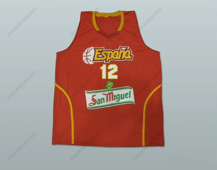 CUSTOM ANY Name Number NIKOLA MIROTIC 12 ESPANA BASKETBALL JERSEY ANY PLAYER Top Stitched S-6XL