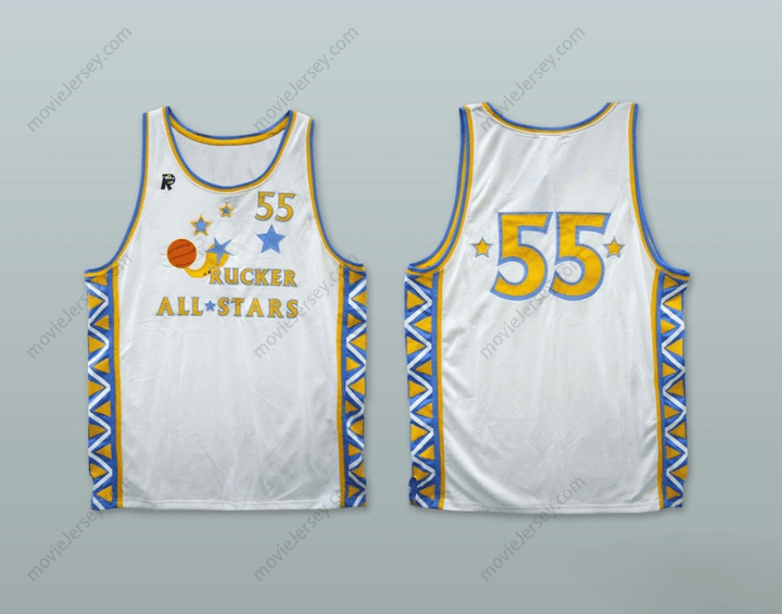 CUSTOM ANY Name Number 1996 STYLE RUCKER ALL STARS 55 WHITE BASKETBALL JERSEY Top Stitched S-6XL