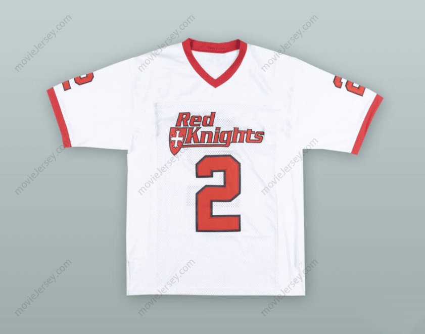 CUSTOM ANY Name Number DEION SANDERS 2 NORTH FORT MYERS HIGH SCHOOL RED KNIGHTS WHITE FOOTBALL JERSEY Top Stitched S-6XL