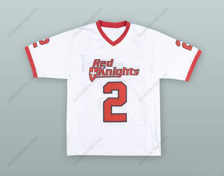 CUSTOM ANY Name Number DEION SANDERS 2 NORTH FORT MYERS HIGH SCHOOL RED KNIGHTS WHITE FOOTBALL JERSEY Top Stitched S-6XL