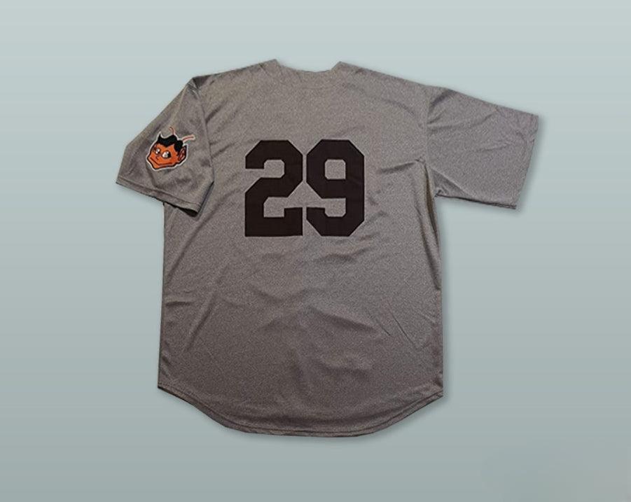 Custom Any Name Number SATCHEL PAIGE 29   BROWNS GRAY BASEBALL JERSEY Top Stitched S-6XL