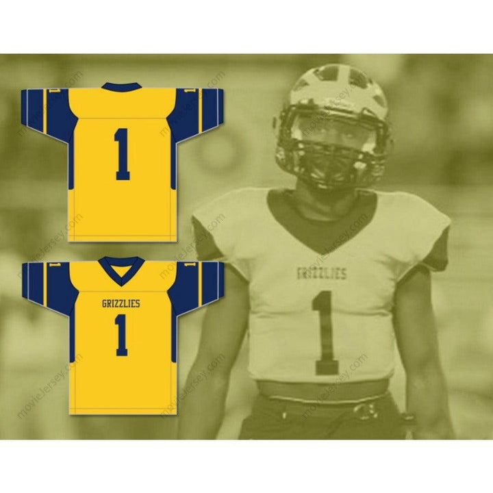 CUSTOM ANY Name Number BREECE HALL 1 WICHITA NORTHWEST HIGH SCHOOL GRIZZLIES Football Jersey Top Stitched S-6XL