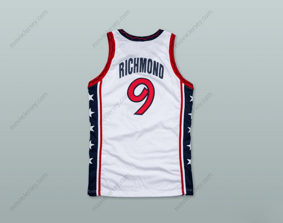 CUSTOM ANY Name Number 1996 MITCH RICHMOND 9 USA TEAM HOME BASKETBALL JERSEY Top Stitched S-6XL