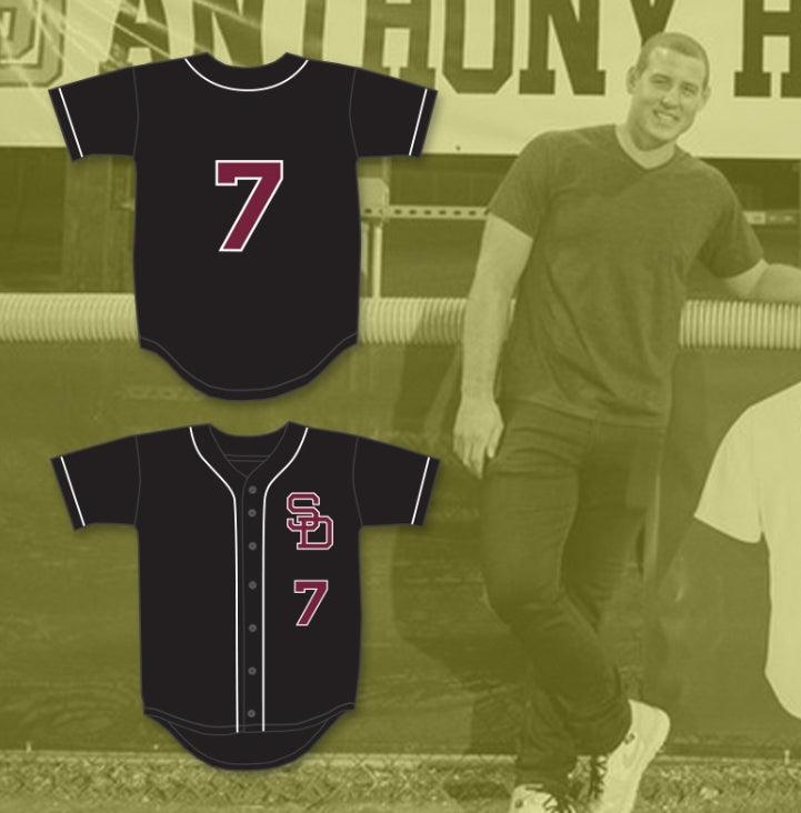 Custom Any Name Number ANTHONY RIZZO 7 STONEMAN DOUGLAS HIGH SCHOOL  BLACK BASEBALL JERSEY 1 Top Stitched S-6XL
