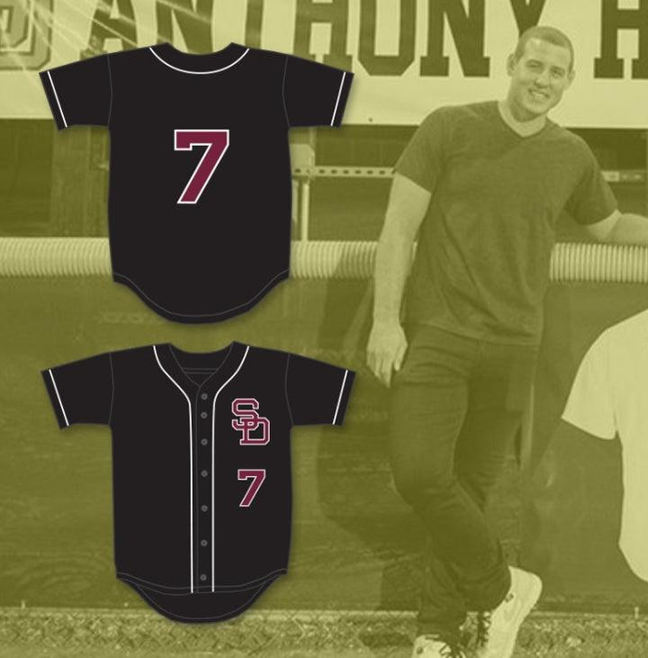 Custom Any Name Number ANTHONY RIZZO 7 STONEMAN DOUGLAS HIGH SCHOOL  BLACK BASEBALL JERSEY 1 Top Stitched S-6XL