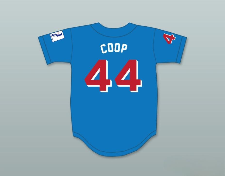 Custom Any Name Number JOE 'COOP' COOPER 44  BEERS BASEKETBALL BLUE BASEBALL JERSEY Top Stitched S-6XL