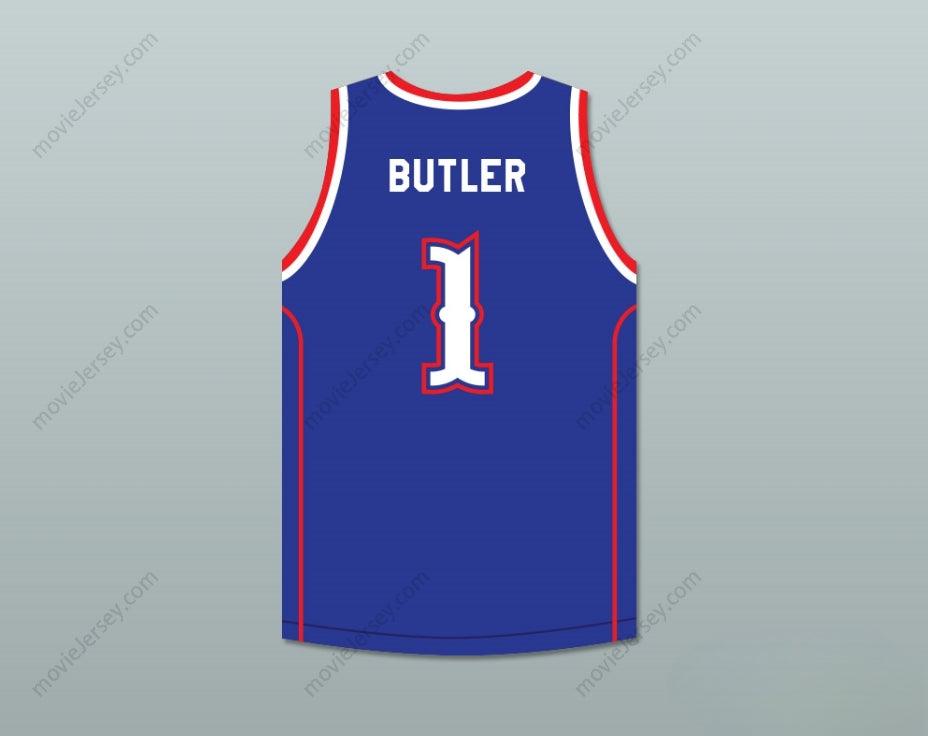 CUSTOM ANY Name Number JIMMY BUTLER 1  HIGH SCHOOL COUGARS BLUE BASKETBALL JERSEY Top Stitched S-6XL