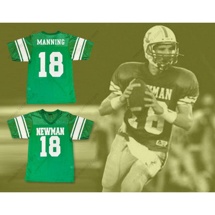 CUSTOM ANY Name Number ELI MANNING 18 ISIDORE NEWMAN HIGH SCHOOL GREEN FOOTBALL JERSEY Top Stitched S-6XL