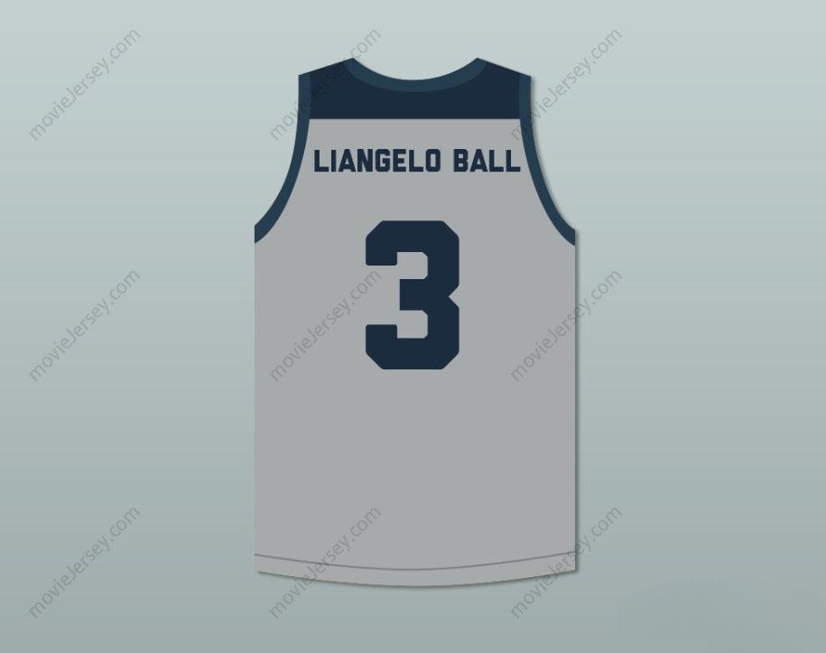 CUSTOM ANY Name Number LIANGELO BALL 3 CHINO HILLS HUSKIES GRAY BASKETBALL JERSEY WITH PATCH Top Stitched S-6XL