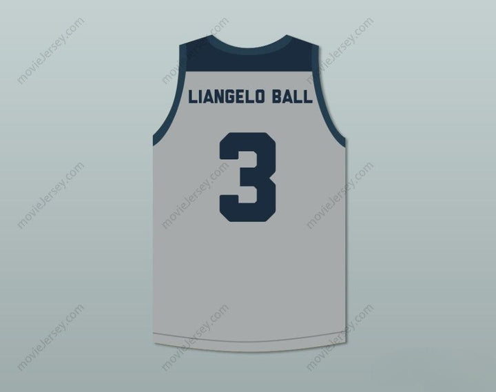 CUSTOM ANY Name Number LIANGELO BALL 3 CHINO HILLS HUSKIES GRAY BASKETBALL JERSEY WITH PATCH Top Stitched S-6XL