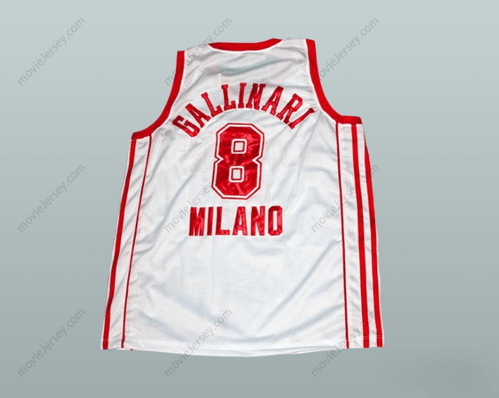 CUSTOM ANY Name Number DANILO GALLINARI 8 MILANO BASKETBALL JERSEY NEW Top Stitched S-6XL