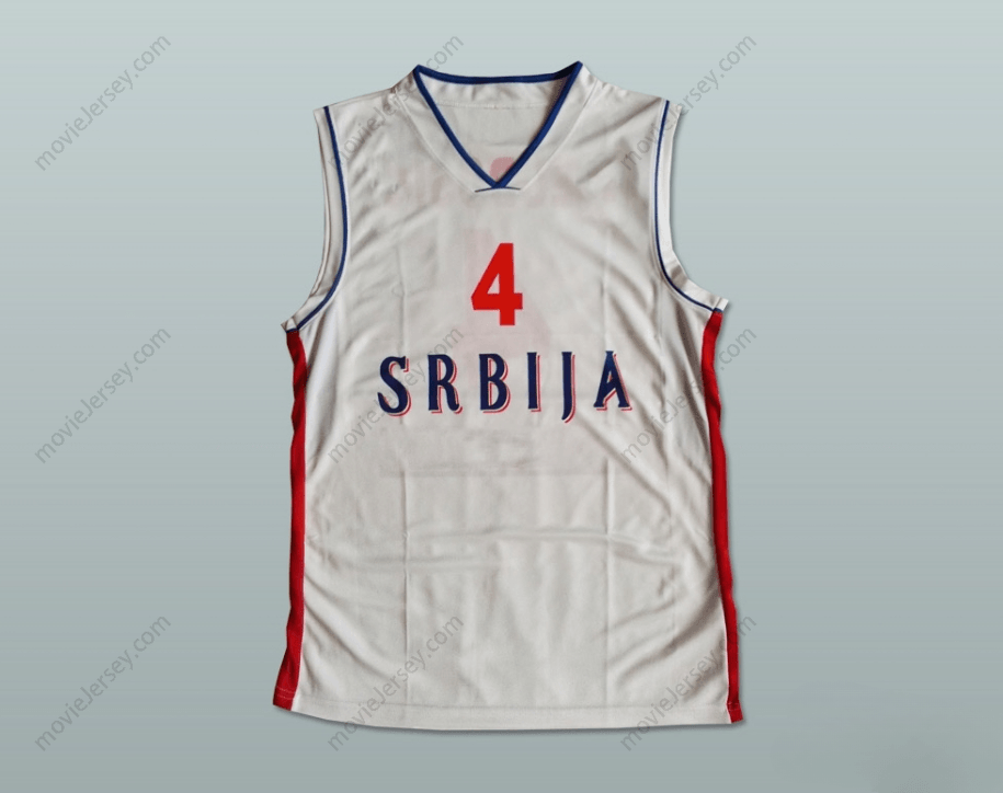 CUSTOM ANY Name Number MILOS TEODOSIC 4 SERBIA BASKETBALL JERSEY STITCH SEWN Top Stitched S-6XL