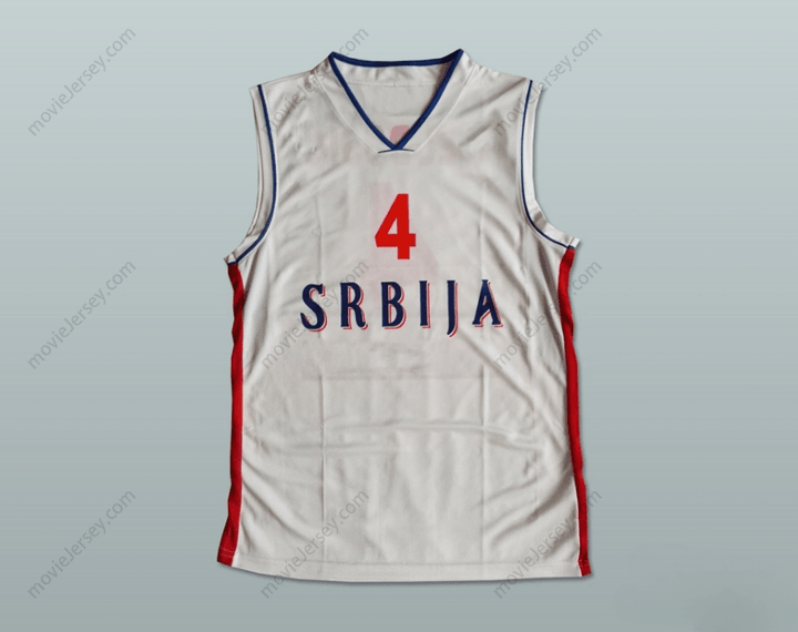 CUSTOM ANY Name Number MILOS TEODOSIC 4 SERBIA BASKETBALL JERSEY STITCH SEWN Top Stitched S-6XL