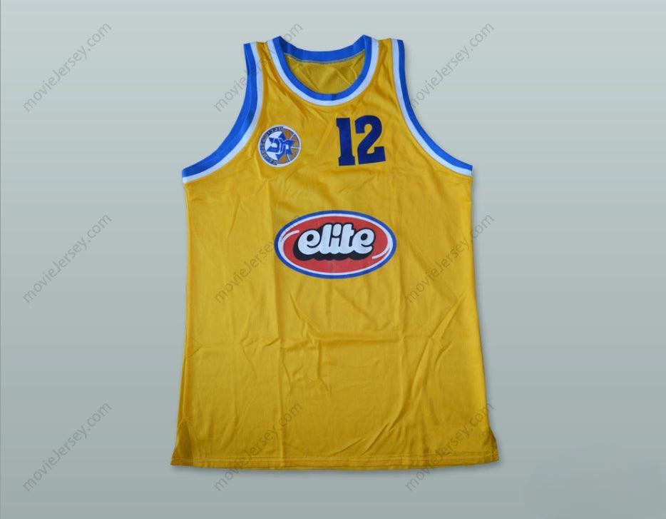 CUSTOM ANY Name Number VELIBOR RADOVIC 12 MACCABI TEL AVIV ISRAEL BASKETBALL JERSEY Top Stitched S-6XL