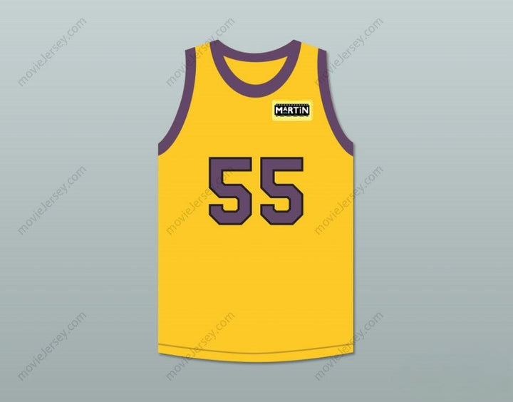 CUSTOM ANY Name Number NIPSEY BIG NIP 55 YELLOW BASKETBALL JERSEY WITH MARTIN PATCH Top Stitched S-6XL