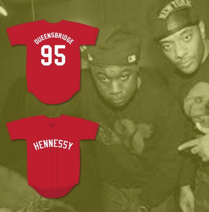 Custom Any Name Number QUEENSBRIDGE 95 HENNESSY RED BASEBALL JERSEY Top Stitched S-6XL