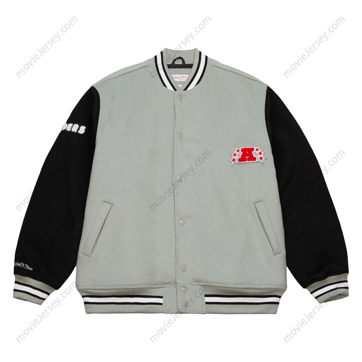 Mens Black Oakland Raiders Gridiron Classics Team Legacy Full-Snap Varsity Jacket