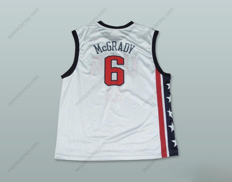 CUSTOM ANY Name Number TRACY MCGRADY 6 TEAM USA WHITE BASKETBALL JERSEY Top Stitched S-6XL