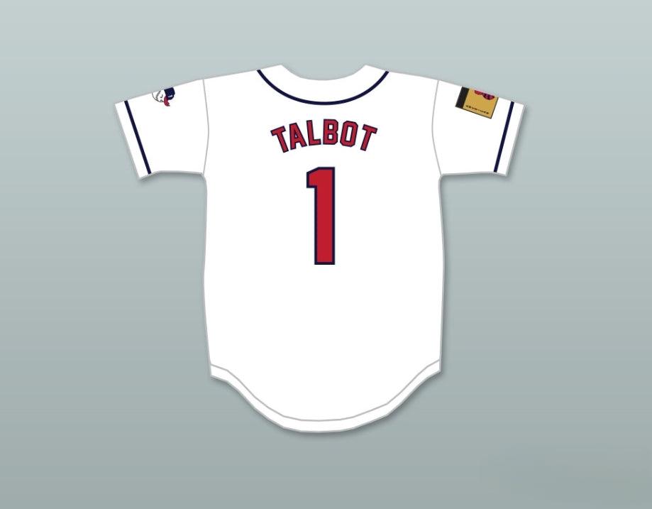 Custom Any Name Number ERNEST 'HAPPY' TALBOT 1 PIONEERS HOME BASEBALL JERSEY HARDBALL SITCOM Top Stitched S-6XL