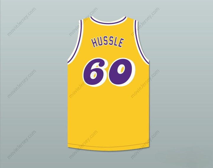 CUSTOM ANY Name Number NIPSEY HUSSLE 60 CRENSHAW YELLOW BASKETBALL JERSEY 2 Top Stitched S-6XL