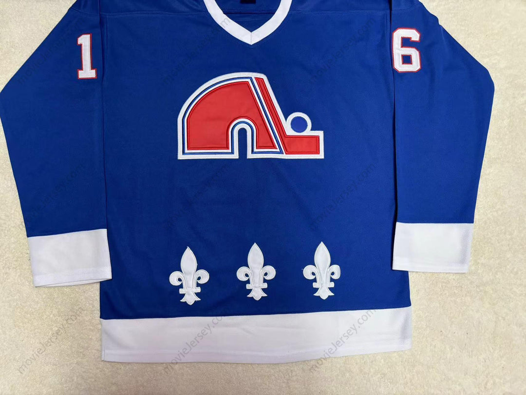 Custom Any Name Number MICHEL GOULET 16 QUEBEC NORDIQUES HOCKEY JERSEY Top Stitched S-6XL