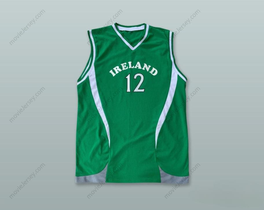 CUSTOM ANY Name Number  IRELAND NATIONAL TEAM 12 GREEN BASKETBALL JERSEY Top Stitched S-6XL