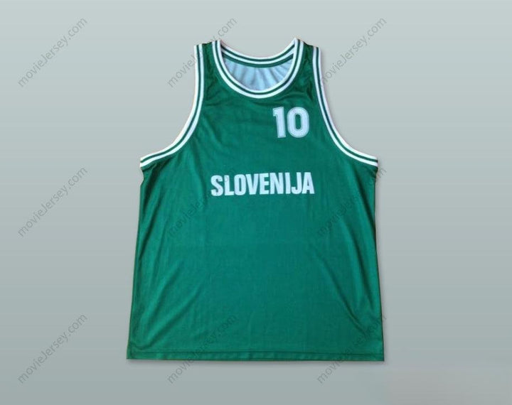 CUSTOM ANY Name Number SLOVENIJA 10 NATIONAL TEAM GREEN BASKETBALL JERSEY Top Stitched S-6XL
