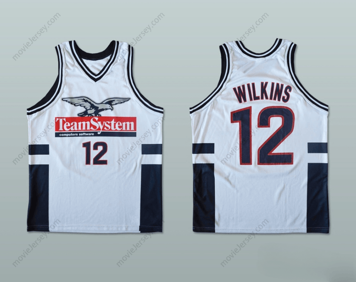 CUSTOM ANY Name Number DOMINIQUE WILKINS 12 TEAM SYSTEM COMPUTERS SOFTWARE BASKETBALL JERSEY Top Stitched S-6XL