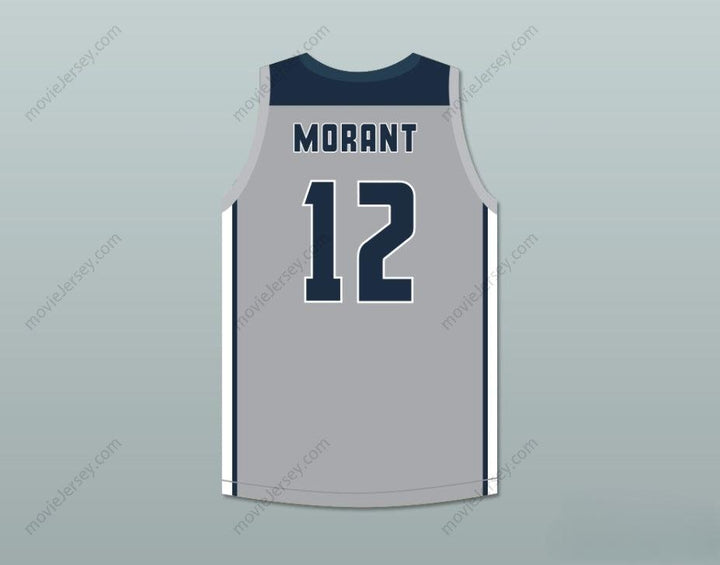 CUSTOM ANY Name Number JA MORANT 12   HORNETS GRAY BASKETBALL JERSEY 2 Top Stitched S-6XL