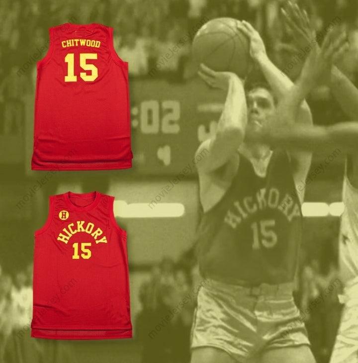 CUSTOM ANY Name Number JIMMY CHITWOOD 15 HICKORY HOOSIERS HIGH SCHOOL BASKETBALL JERSEY Top Stitched S-6XL