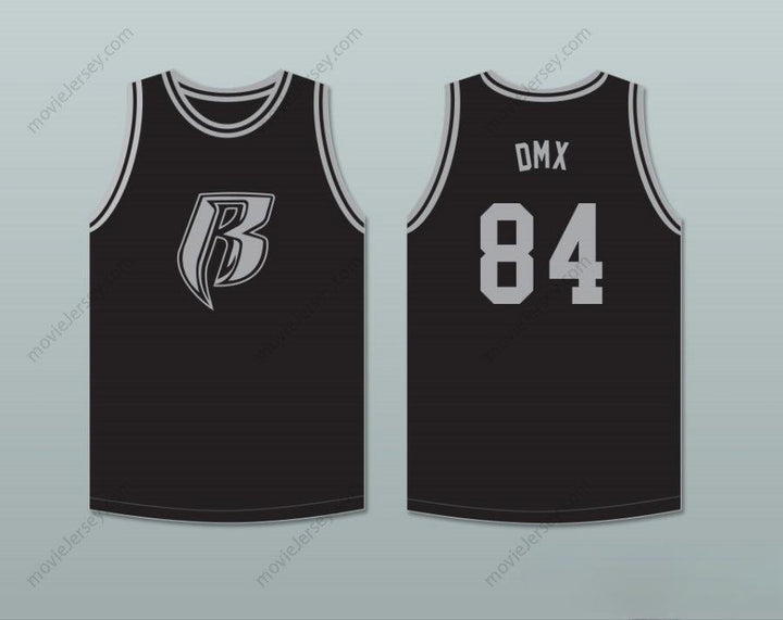 CUSTOM ANY Name Number DMX 84 ROUGH RYDERS BLACK BASKETBALL JERSEY 1 Top Stitched S-6XL