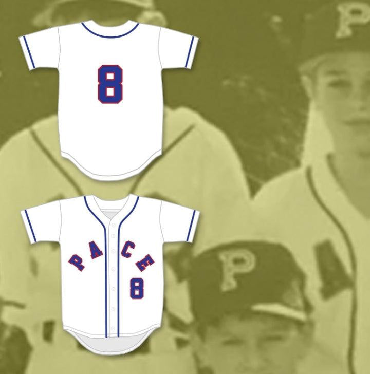 Custom Any Name Number PJ WALTERS 8 PACE ATHLETIC AND RECREATION ASSOCIATION WHITE BASEBALL JERSEY 1 Top Stitched S-6XL