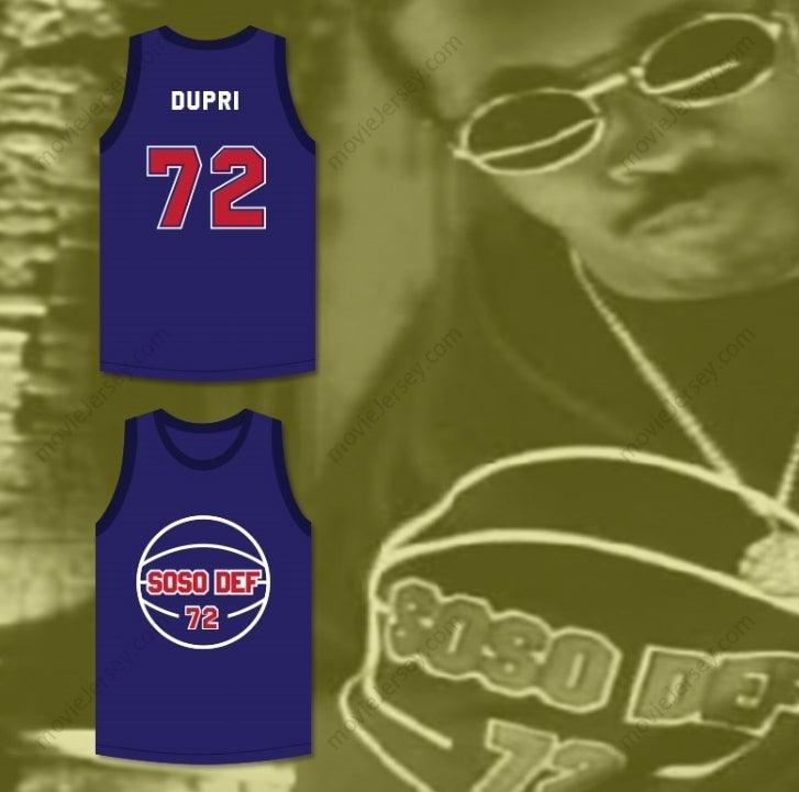CUSTOM ANY Name Number DRU HILL IN MY BED JERMAINE DUPRI SOSO DEF 72 BASKETBALL JERSEY Top Stitched S-6XL