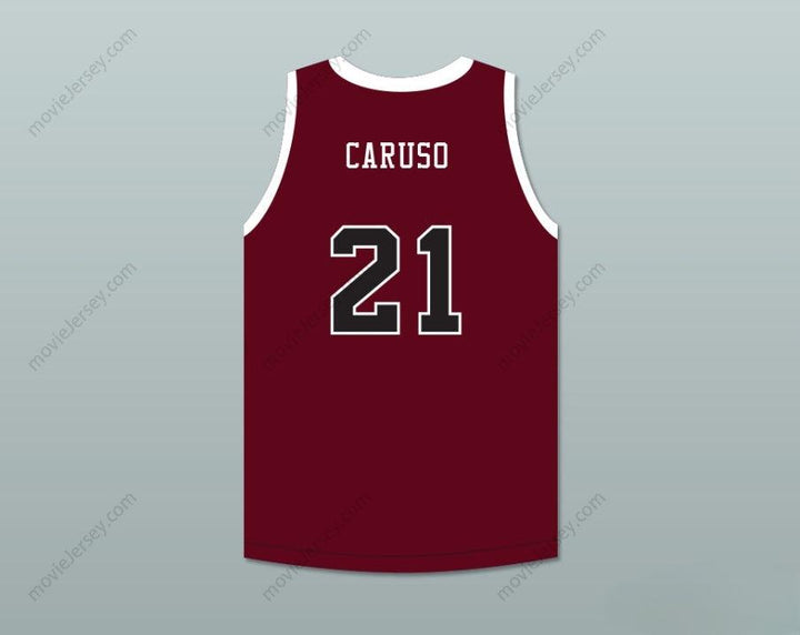 CUSTOM ANY Name Number ALEX CARUSO 21 A&M CONSOLIDATED HIGH SCHOOL TIGERS MAROON BASKETBALL JERSEY Top Stitched S-6XL