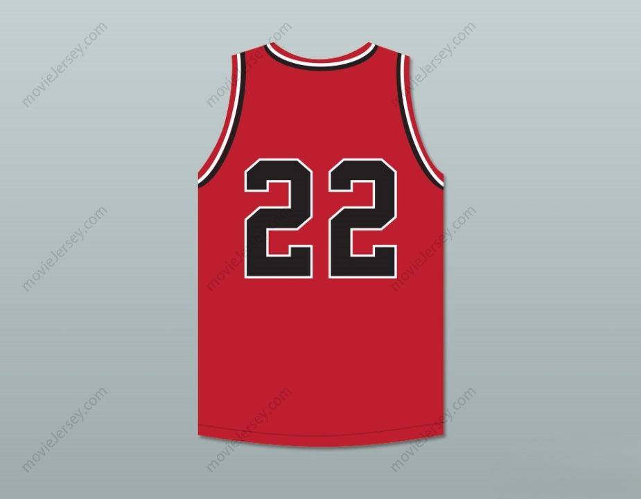CUSTOM ANY Name Number WILLIAM GATES 22 HIGH SCHOOL RED BASKETBALL JERSEY HOOP DREAMS Top Stitched S-6XL