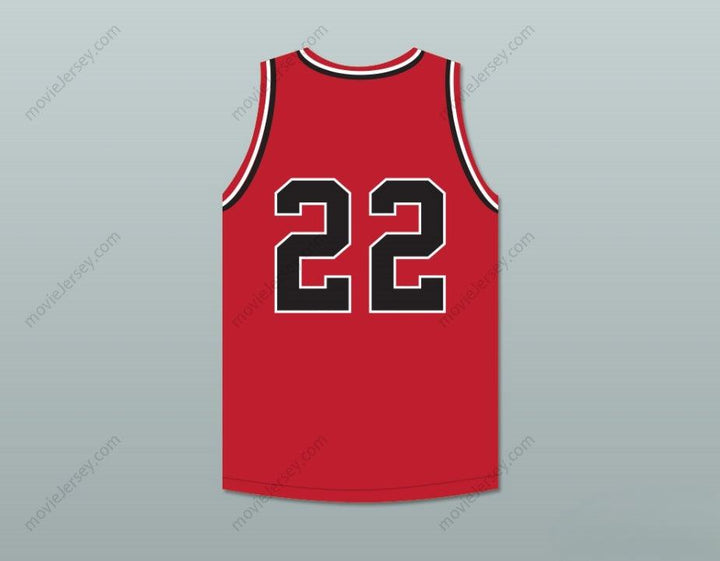 CUSTOM ANY Name Number WILLIAM GATES 22 HIGH SCHOOL RED BASKETBALL JERSEY HOOP DREAMS Top Stitched S-6XL