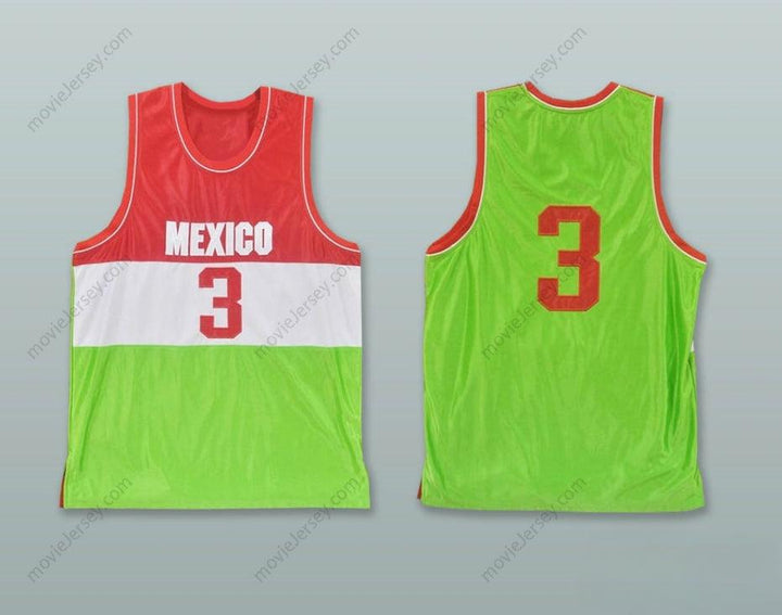 CUSTOM ANY Name Number MEXICO 3 TRICOLOR BASKETBALL JERSEY Top Stitched S-6XL