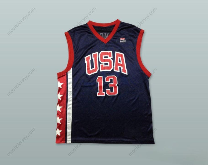 CUSTOM ANY Name Number TIM DUNCAN 13 USA TEAM AWAY BASKETBALL JERSEY Top Stitched S-6XL