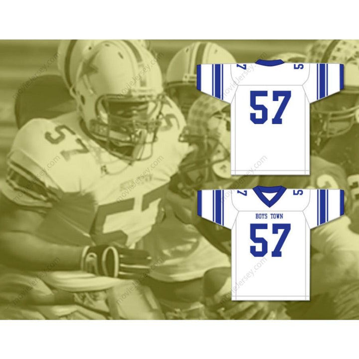 CUSTOM SHAQUIL BARRETT 57 BOYS TOWN HIGH SCHOOL FOOTBALL JERSEY Stitched S-6XL