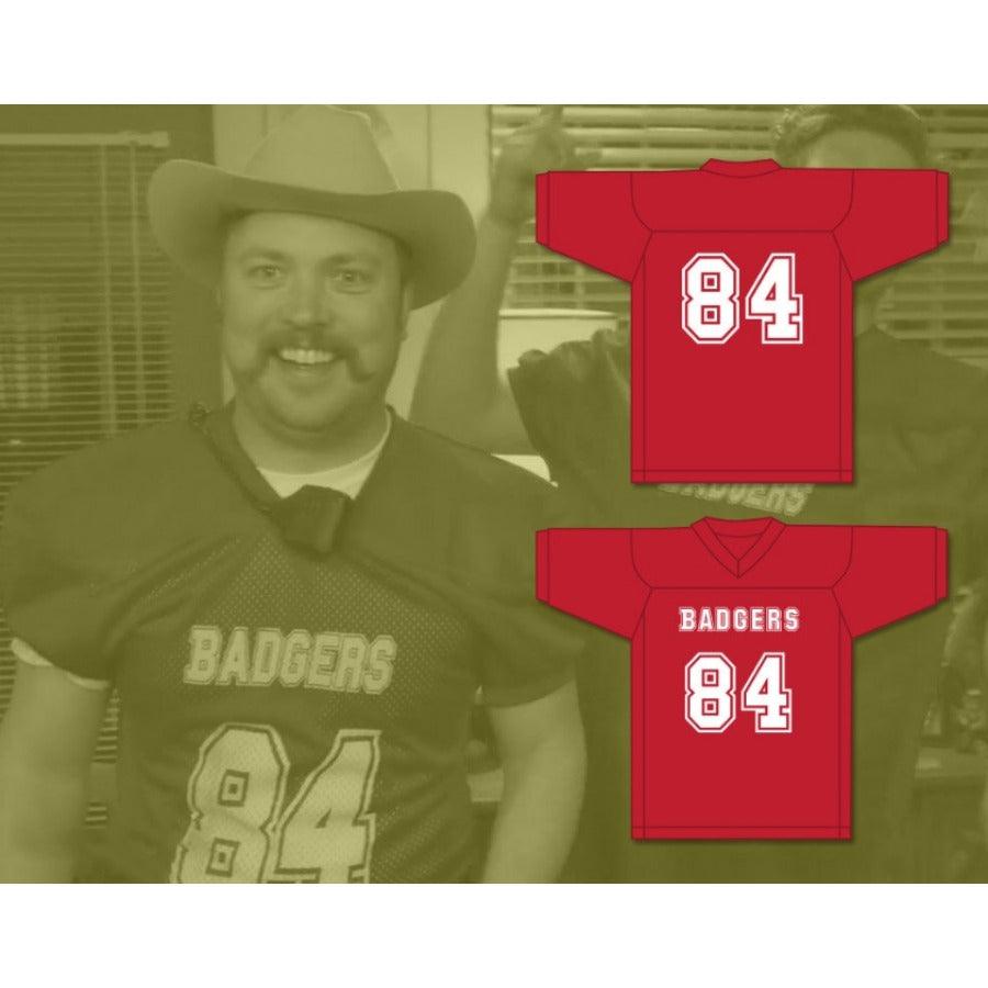 CUSTOM ANY Name Number FISH 84 PUTNAM BADGERS HIGH SCHOOL RED Football Jersey Top Stitched S-6XL