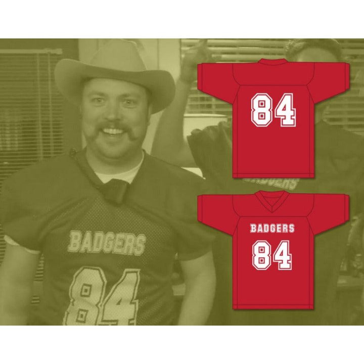 CUSTOM ANY Name Number FISH 84 PUTNAM BADGERS HIGH SCHOOL RED Football Jersey Top Stitched S-6XL