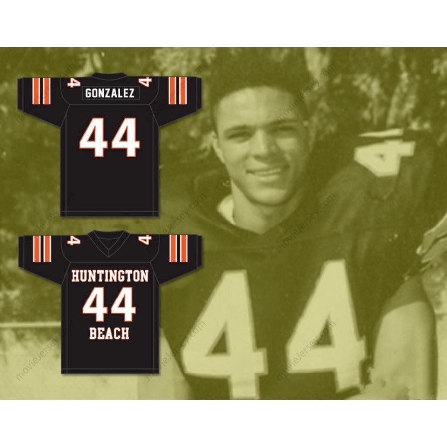 CUSTOM ANY Name Number TONY GONZALEZ 44 HUNTINGTON BEACH HIGH SCHOOL OILERS WHITE FOOTBALL JERSEY Top Stitched S-6XL